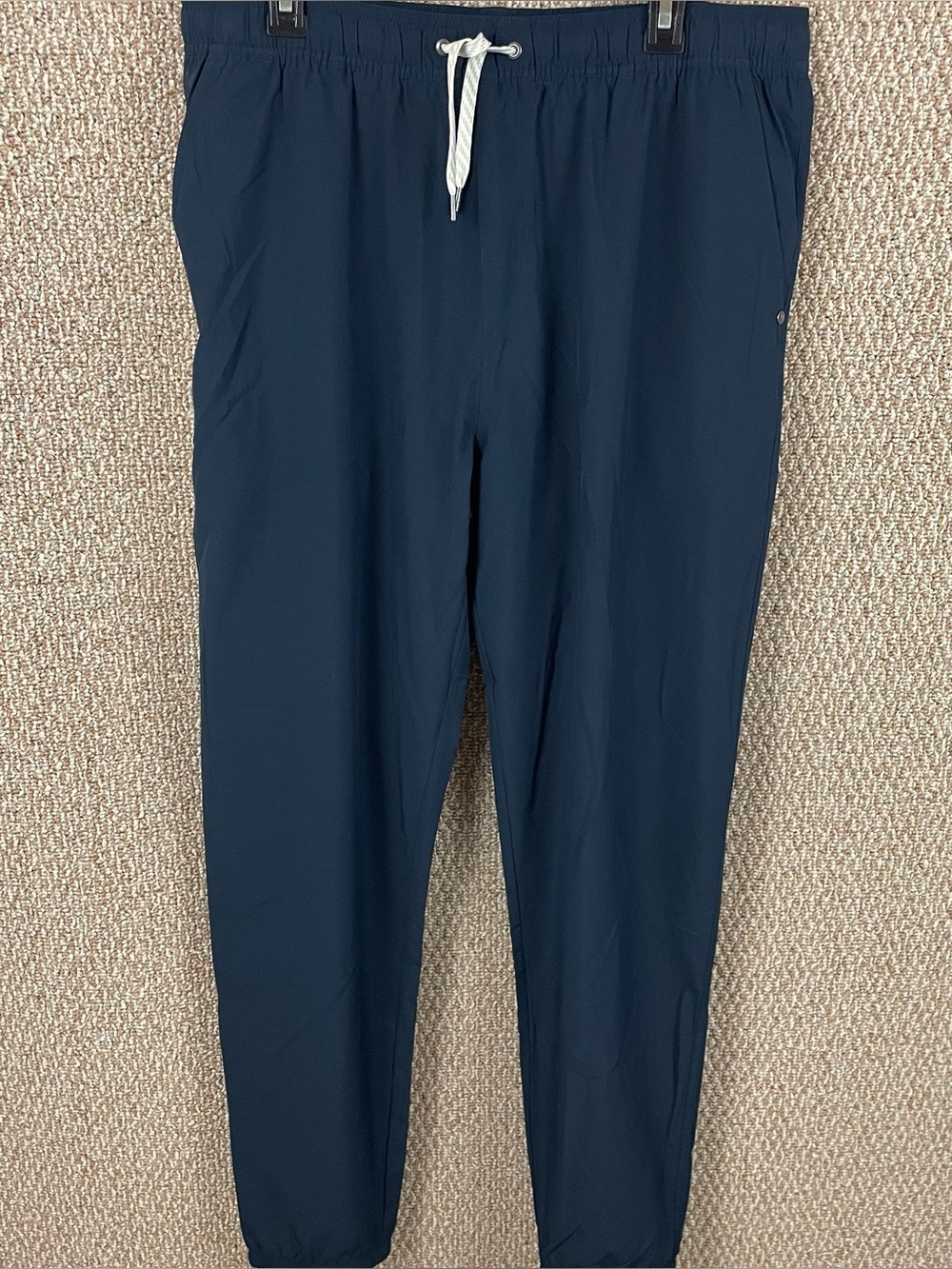 Vuori Jogger Pants Mens XL Blue Kore Woven Slim Brief Lined Drawstring Gym C16